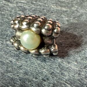 PANDORA retired freshwater pearl shell charm